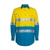 Yellow Aqua Cotton Hi Vis Work Shirts